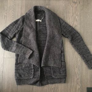 Women’s brown heathered shawl cardigan XXS